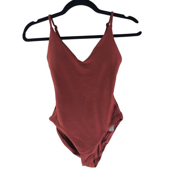 J Crew Lana One-Piece Swimsuit In Classic Sculpt Carolina Clay Red 2 - Picture 2 of 6
